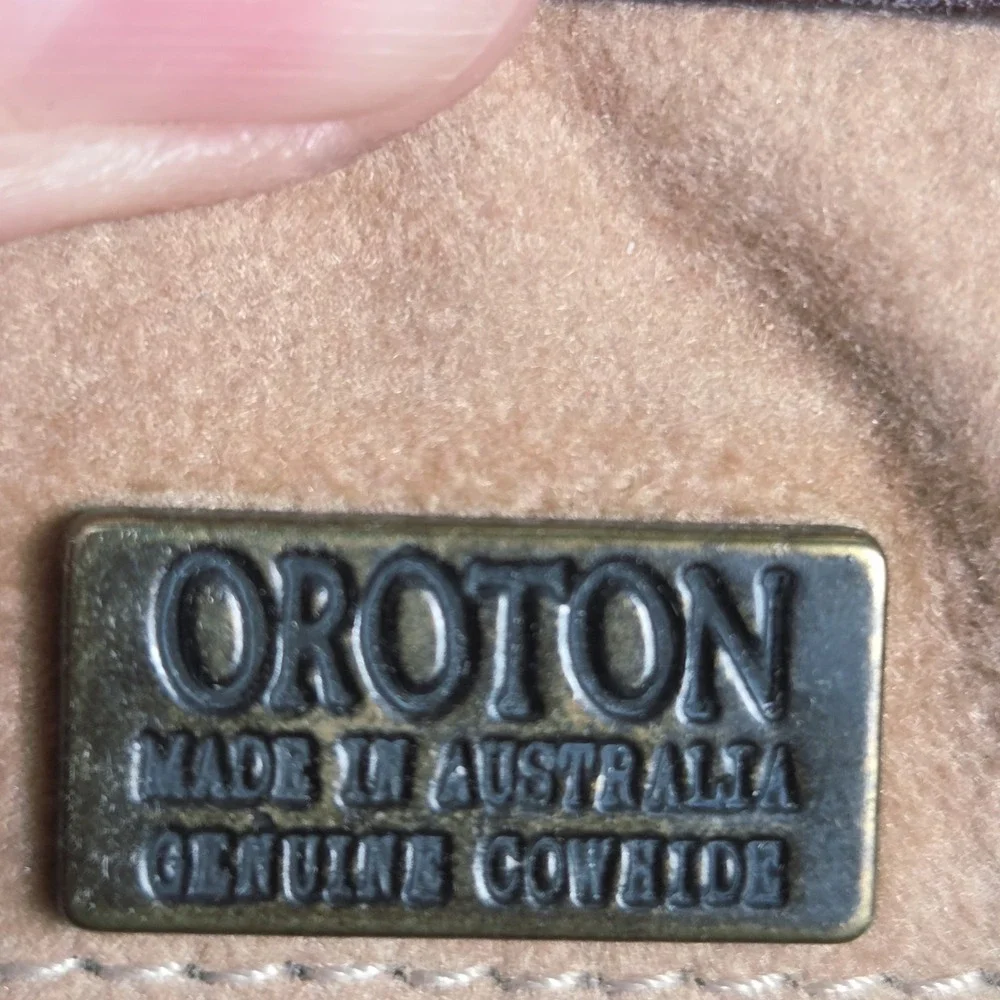 Vintage Oroton Leather Messenger Bag Made in Australia Brown Crossbody Satchel